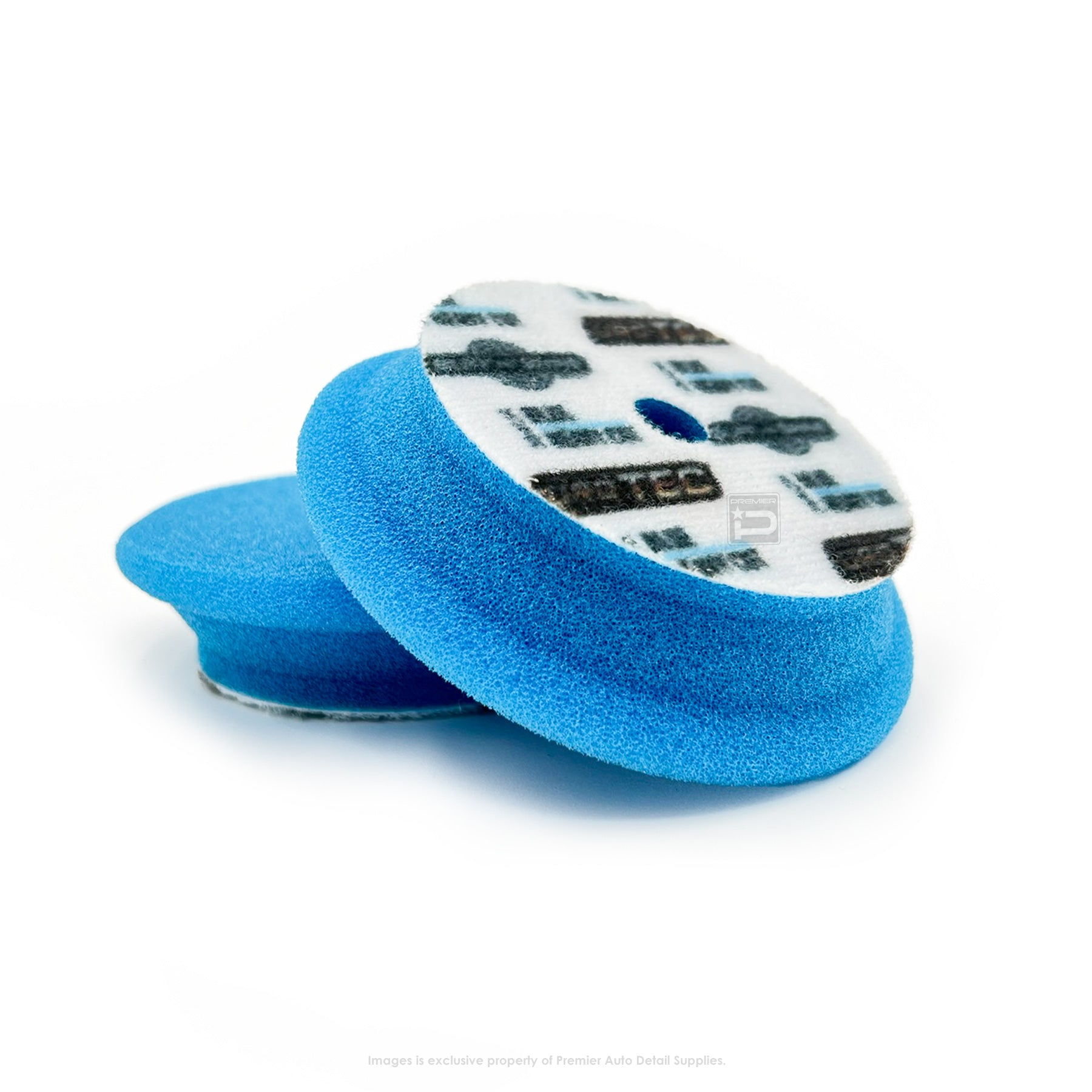 354CR | Buff and Shine | 3" Uro-Tec Coarse Blue Heavy Cut Foam Pad - 2pk