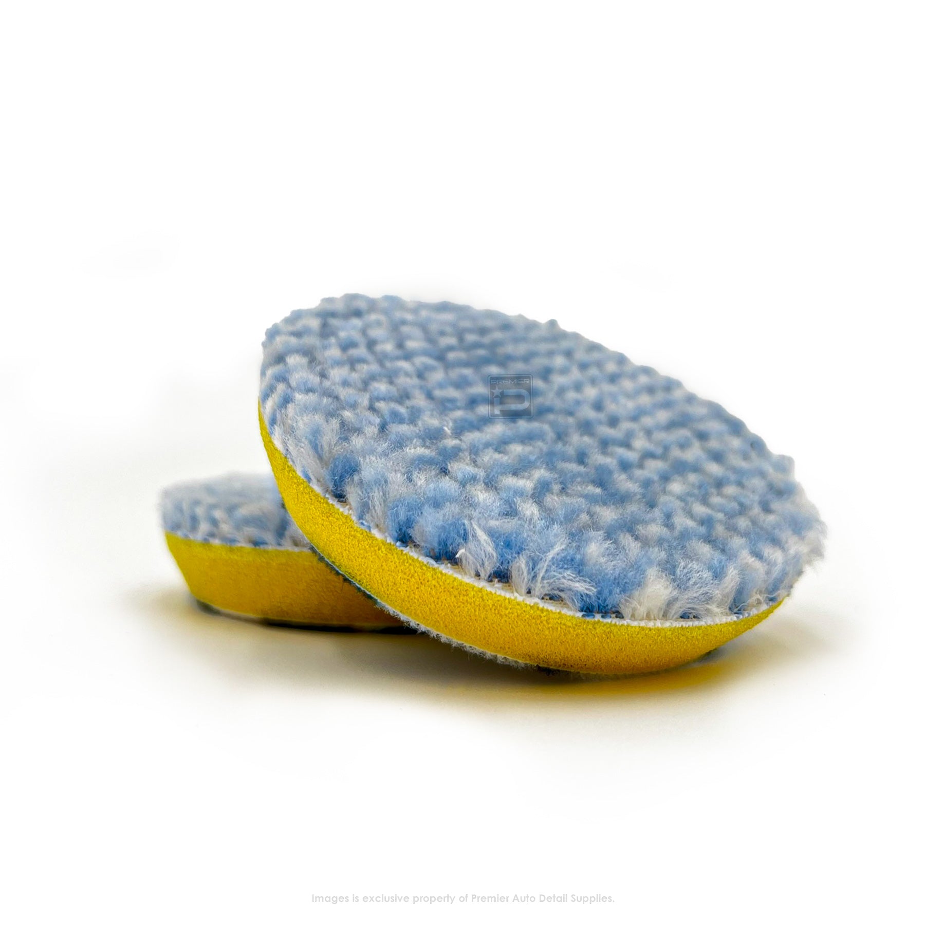 3KFWBW | Buff and Shine 3" Uro-Wool Blue/White Cutting Pad - 2pk