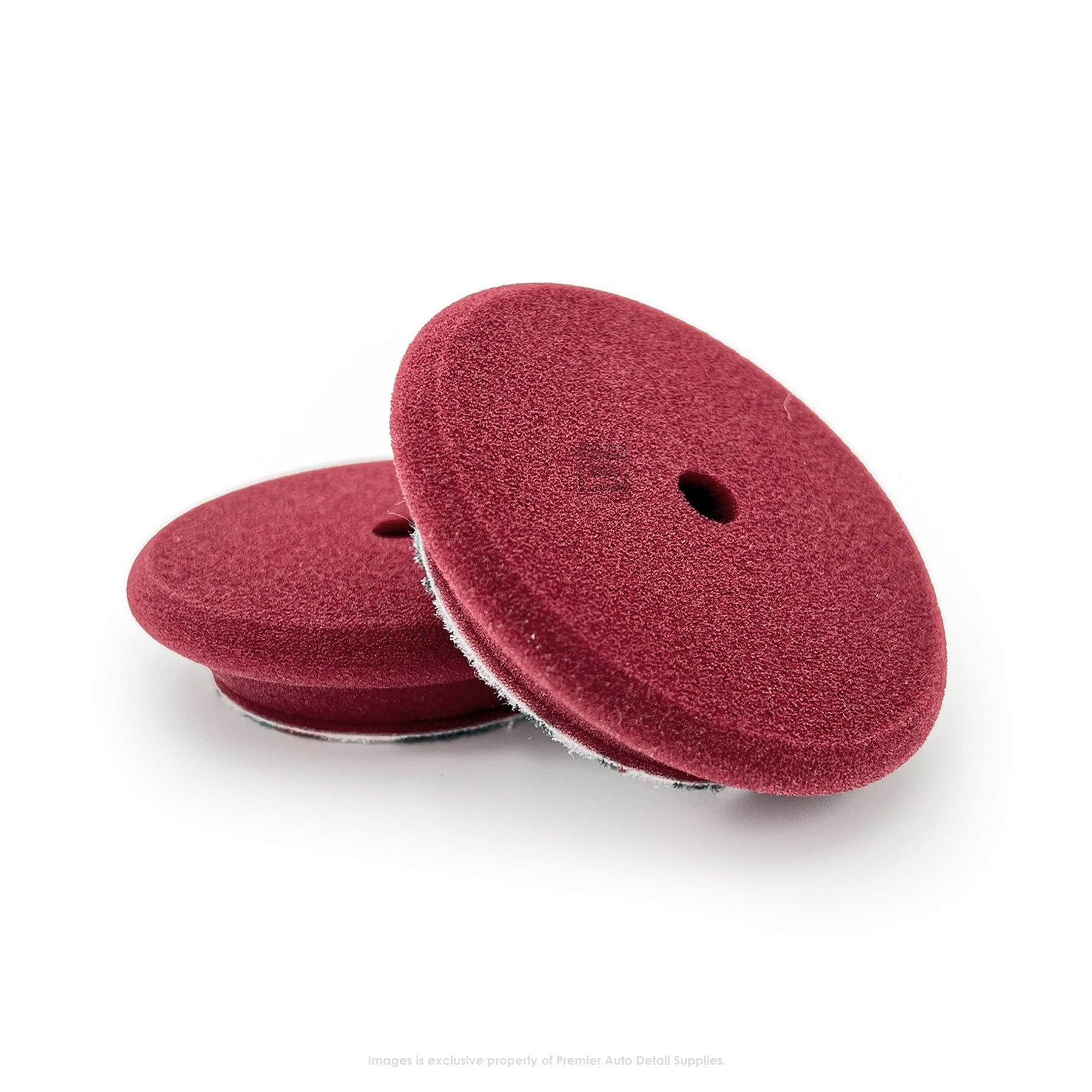 372CR | Buff and Shine Uro-Tec Foam Medium Cutting Pad - 3", Maroon (2 pack)