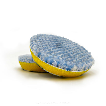 3KFWBW | Buff and Shine  3" Uro-Wool Blue/White Cutting Pad - 2pk