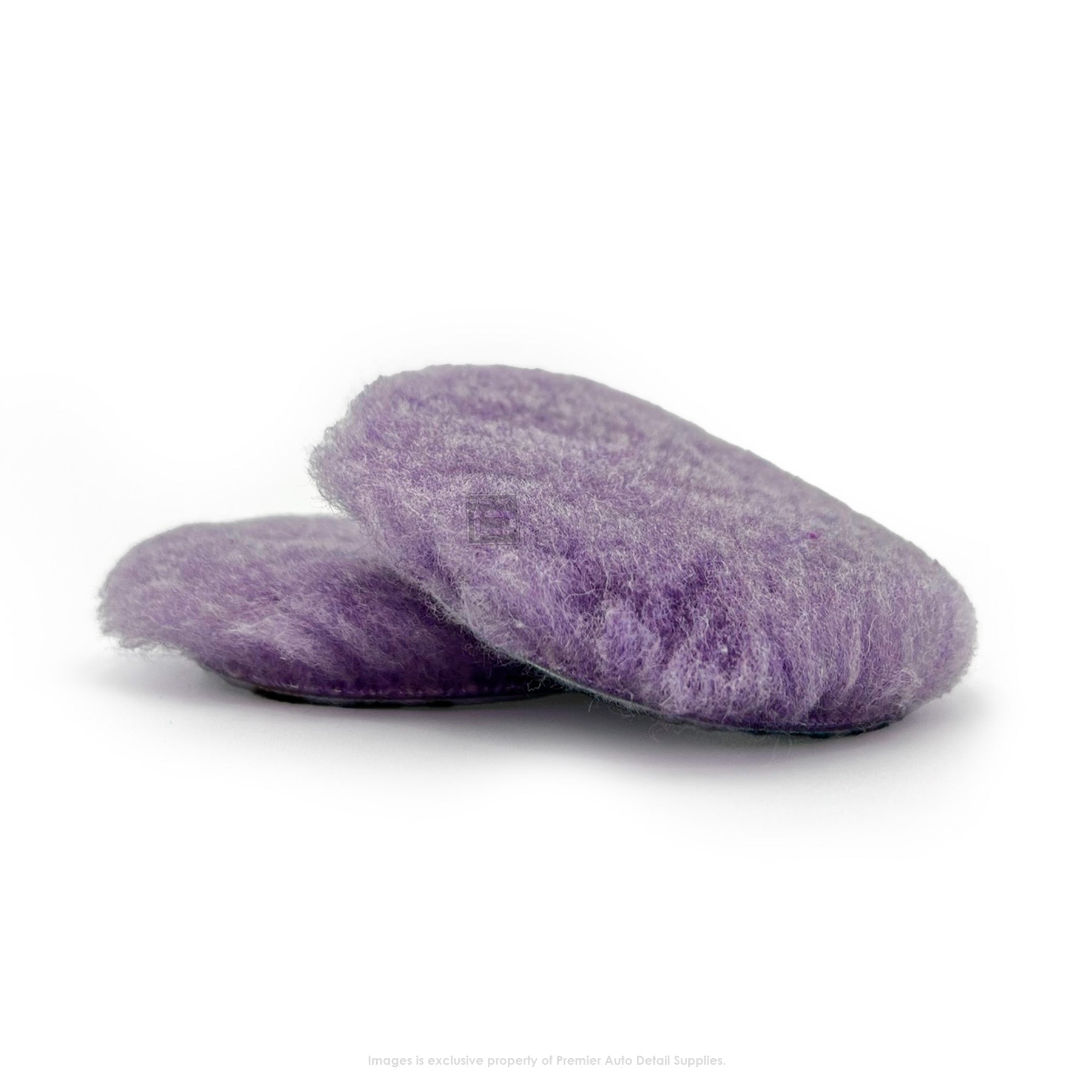 3KWP | Buff and Shine | 3" Uro-Wool Purple 100% Knitted Wool Blend Cutting Pads - 2 Pack