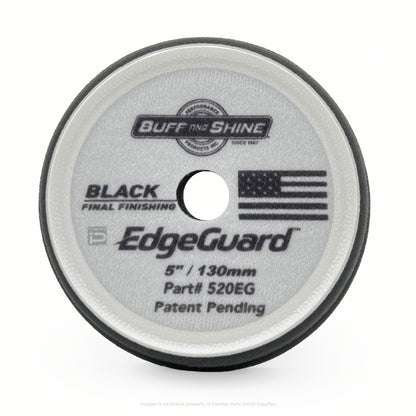 520EG | Buff and Shine |EdgeGuard Foam Pad, Black, Finishing, 5" / 130mm