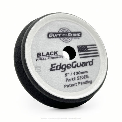 520EG | Buff and Shine |EdgeGuard Foam Pad, Black, Finishing, 5" / 130mm