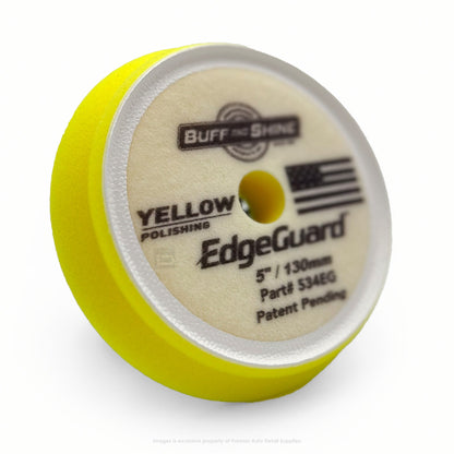 534EG | Buff and Shine | EdgeGuard Foam Pad, Yellow, Polishing, 5" / 130mm